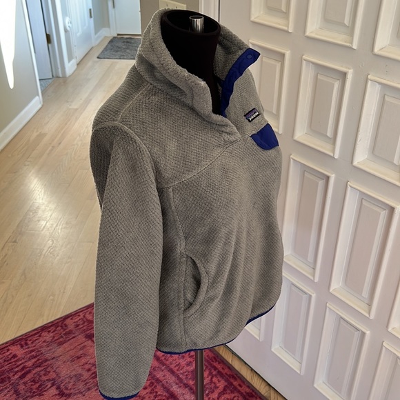 Patagonia Re-Tool Snap T Fleece Pullover Sweatshirt Grey Blue - Picture 5 of 6